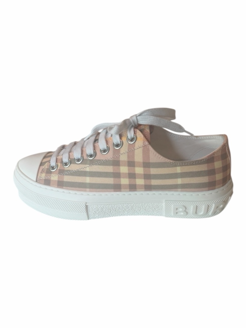 Burberry Vintage Check Jack Low Top Sneakers Size 39 w/ Logo Sole -Dust Bag NIB